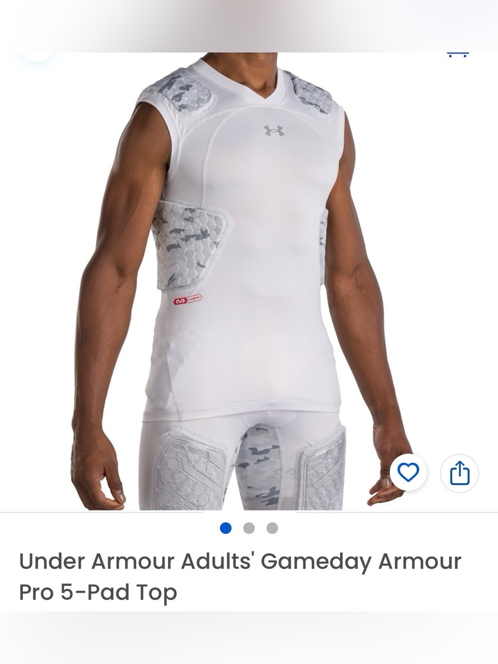 Under Armour Gameday Pro 5-Pad Football Compression Top!